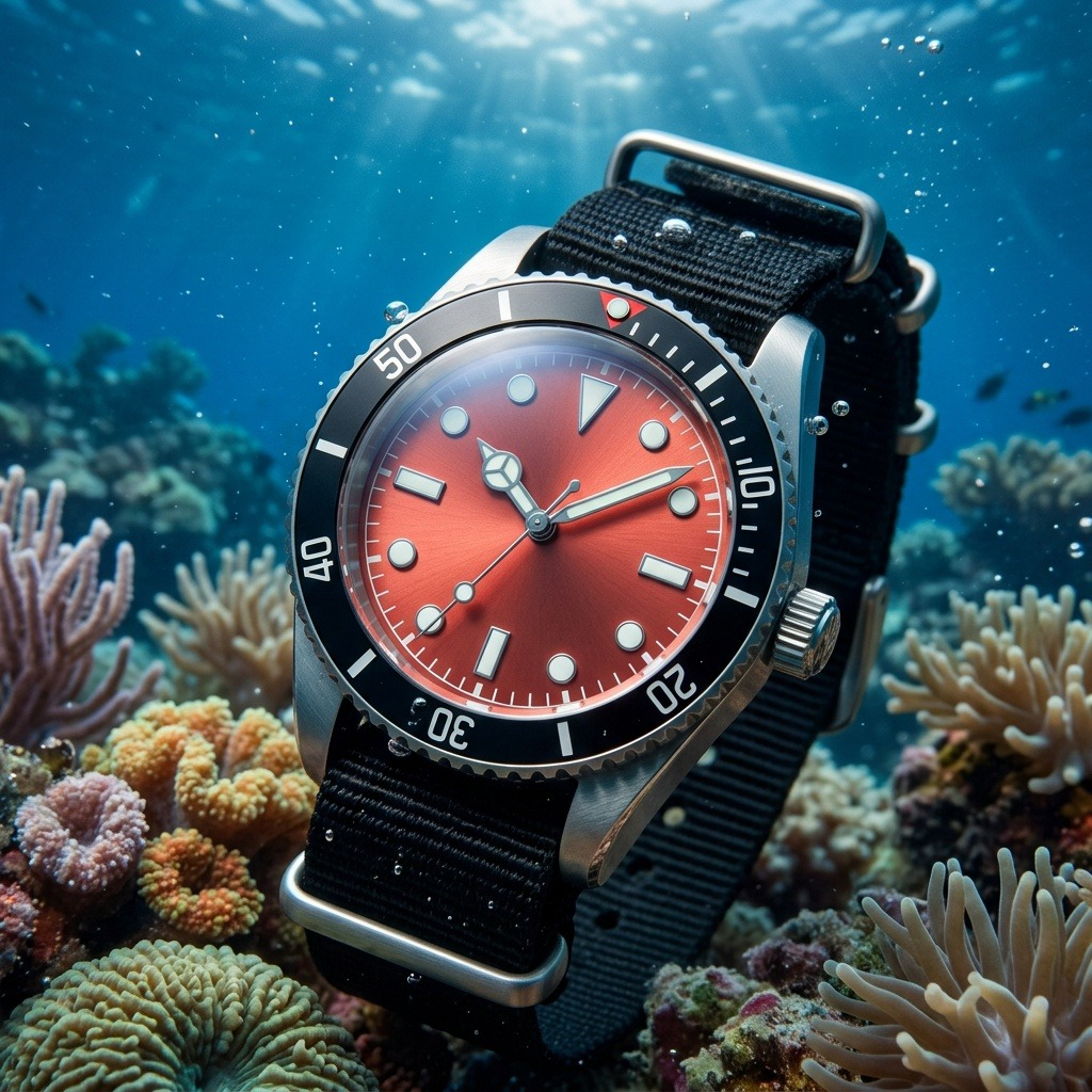 HORLOGE & CO. HC-107 CRAFT 핸드 마무리 다이버 워치