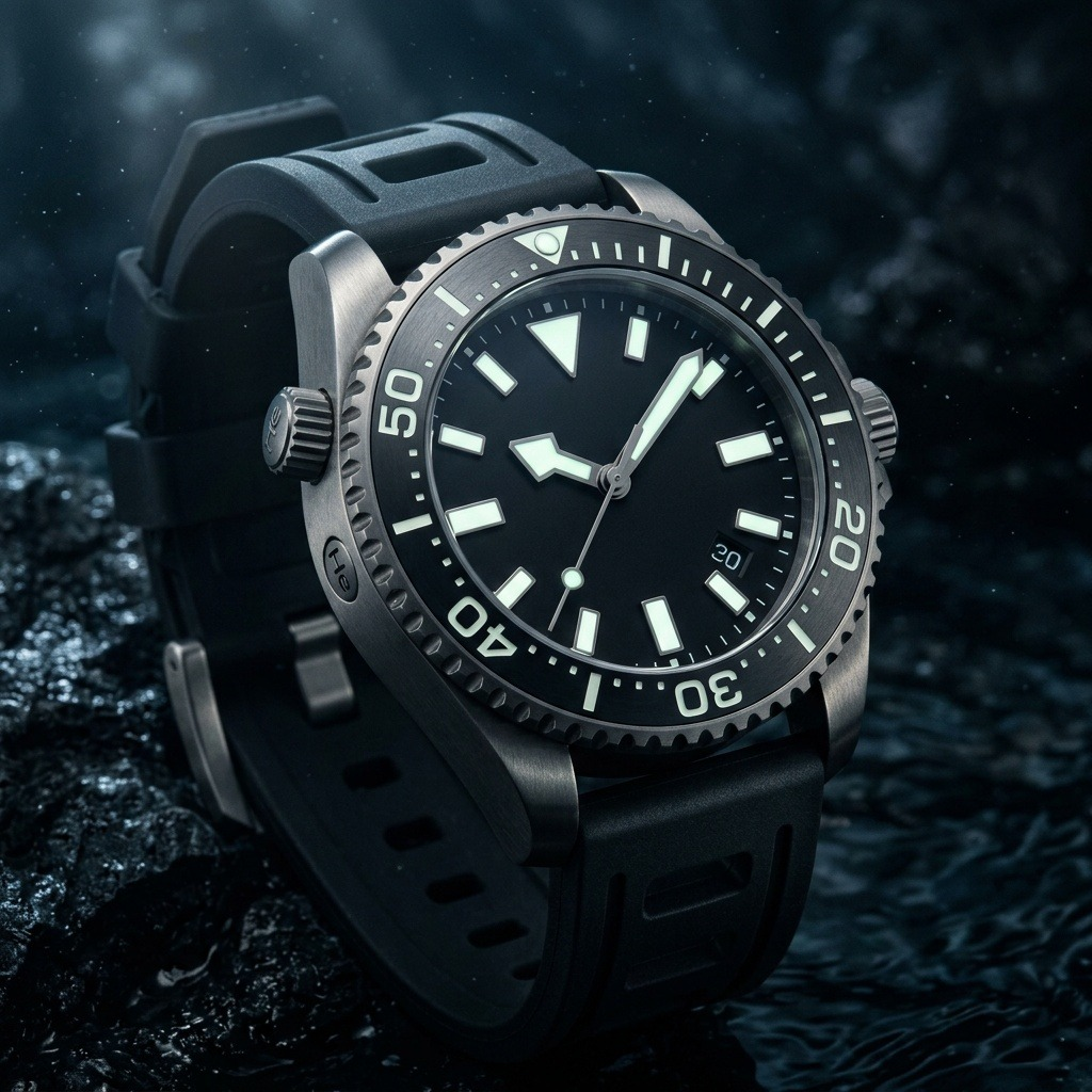 HORLOGE & CO. HC-108 NORDIC 아이스 블루 다이버 워치